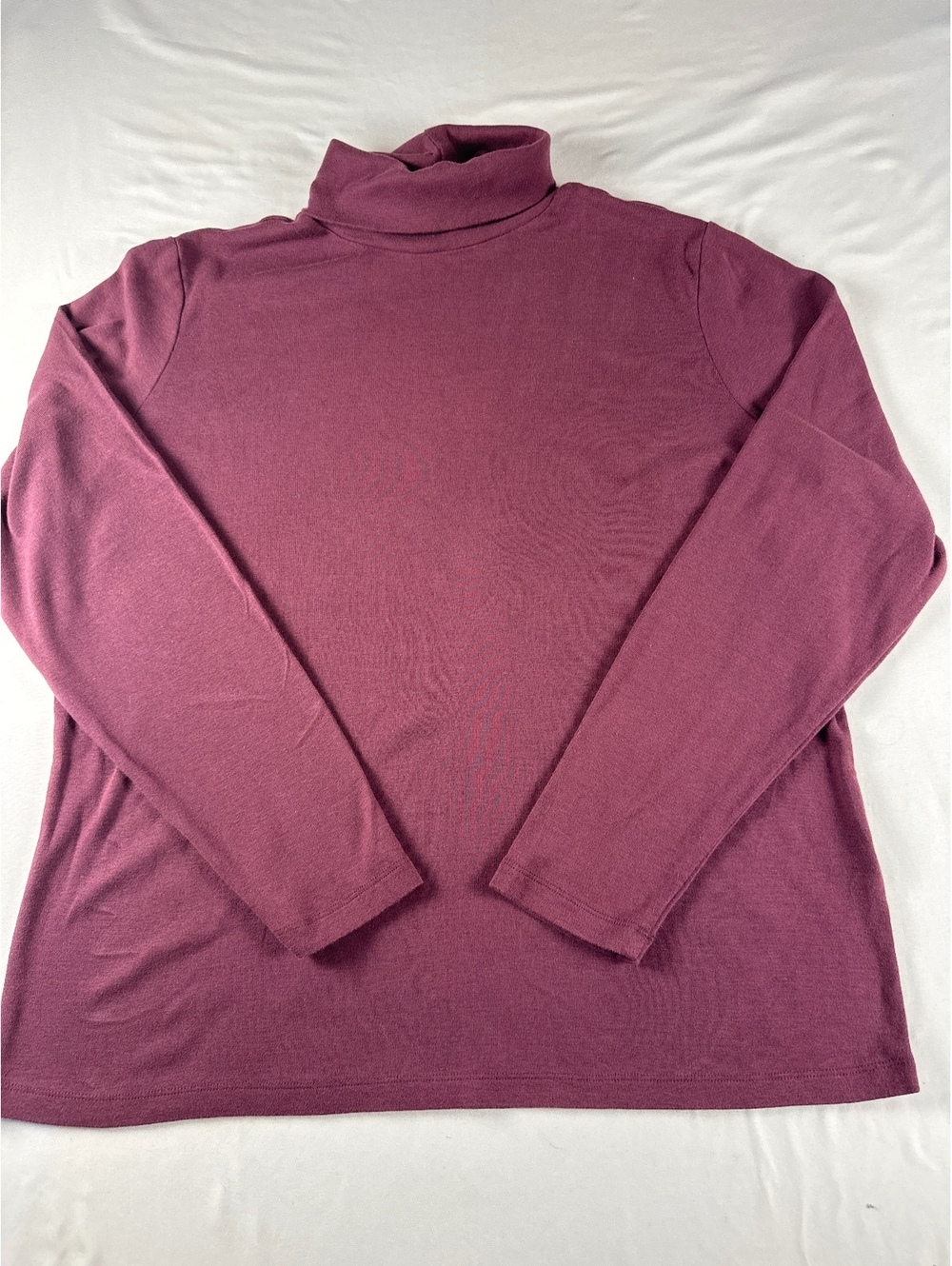 Christopher & Banks XL Burgundy Cotton Turtleneck - Cozy Up,